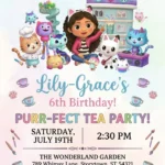 gabbys dollhouse birthday invitation