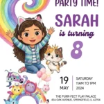 gabbys dollhouse birthday invitation