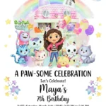 dollhouse birthday invitation