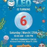 octonauts birthday invitation
