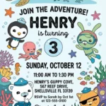 octonauts birthday invitation
