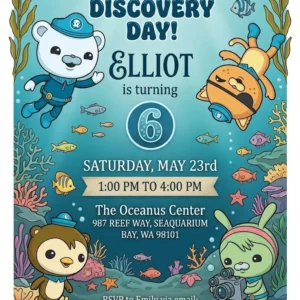 octonauts birthday invitation