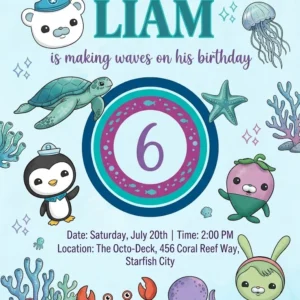 octonauts birthday invitation