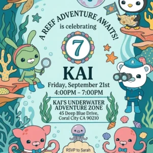 octonauts birthday invitation
