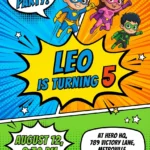 spidey superhero birthday invitation