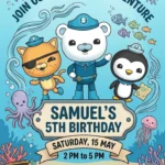 octonauts birthday invitation