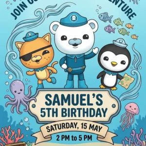 octonauts birthday invitation