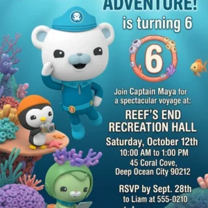 octonauts birthday invitation