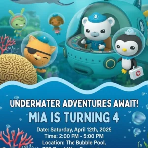 octonauts birthday invitation