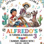 coco birthday invitation