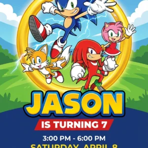 sonic birthday invitation