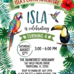 toucan birthday invitation