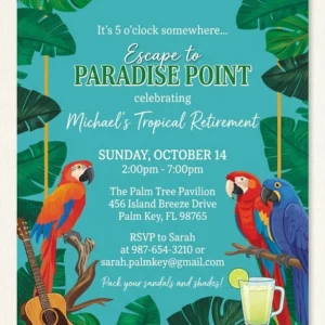 margarita birthday invitation