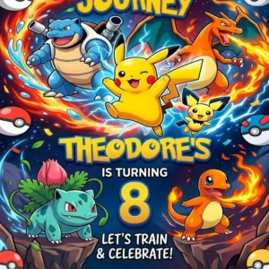 pokemon birthday invitation
