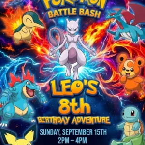 pokemon birthday invitation