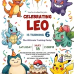 pokemon birthday invitation