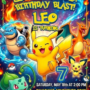 pokemon birthday invitation