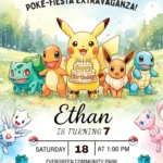 pokemon birthday invitation