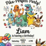mon birthday invitation