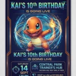 pokemone birthday invitation