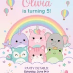 squishmallow birthday invitation