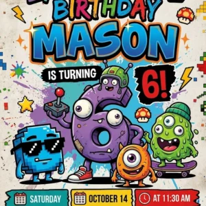 italian brainrot birthday invitation