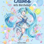 anime inspired invites birthday invitation