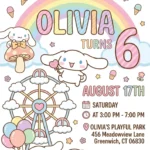 kitty and friends birthday invitation