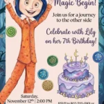 coraline birthday invitation
