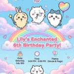 chiikawa birthday invitation
