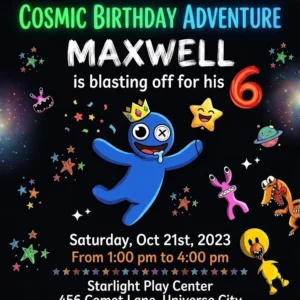 rainbow friends birthday invitation