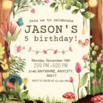 nature birthday invitation