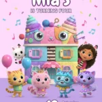 gabby s dollhouse birthday invitation