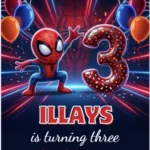 spidey neon birthday invitation