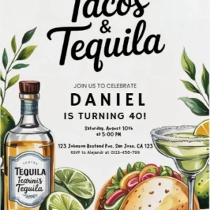 fiesta birthday invitation