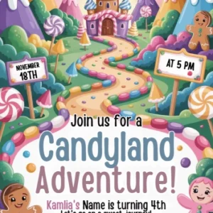 candyland birthday invitation