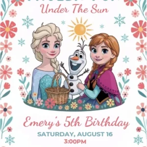 winter mermaid birthday invitation