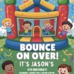 bounce house birthday invitation