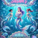 ocean magic birthday invitation