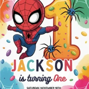 6th spidey birthday invitation