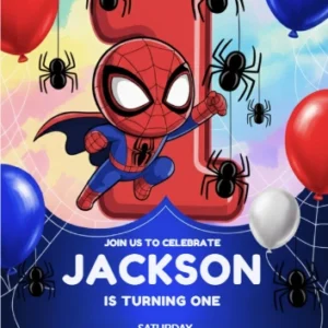 first spidey birthday invitation