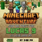 minecraft birthday invitation
