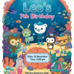 ocean adventure birthday invitation
