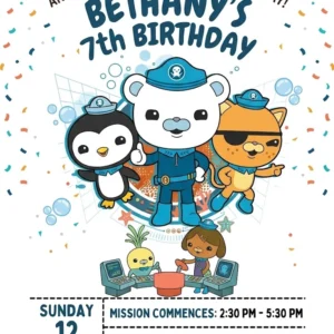 ocean birthday invitation