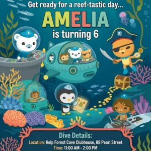 under sea birthday invitation