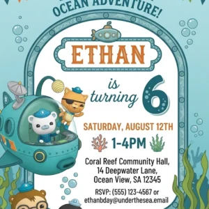 ocean birthday invitation