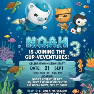 ocean birthday invitation