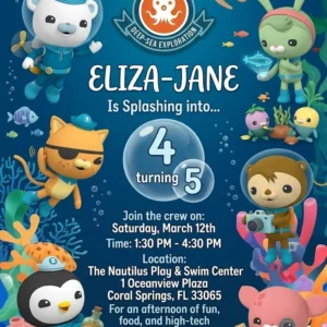ocean birthday invitation