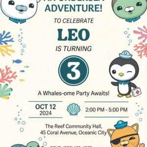 under sea birthday invitation