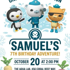 ocean birthday invitation